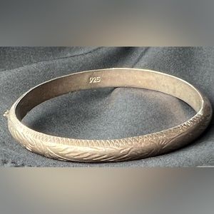 Sterling Silver Bangle Bracelet 925 Hinged